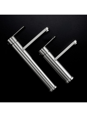 Baterie lavoar Rea Arcos Nickel Periat 290 mm montaj pe blat PVD [8]