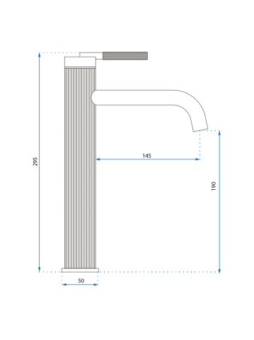 Baterie lavoar inalta Rea Argon crom periat [7]