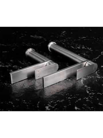 Baterie lavoar Rea Hunter Nickel Periat montaj pe blat 270 mm PVD [7]