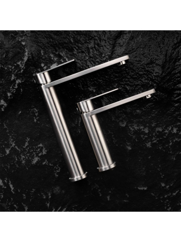 Baterie lavoar Rea Hunter Nickel Periat montaj pe blat 270 mm PVD [6]