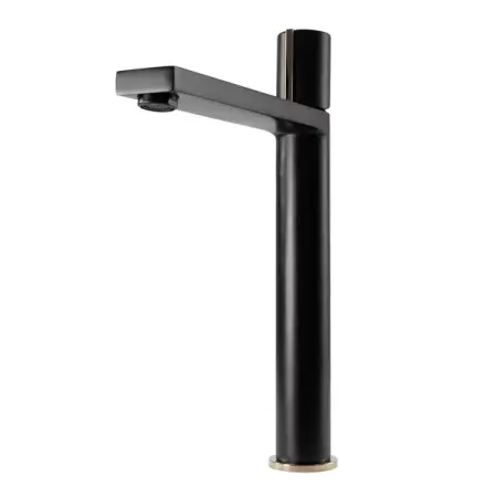 Baterie lavoar inalta Rea Icon negru mat cu detaliu auriu [4]