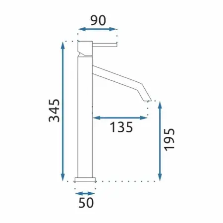 Baterie lavoar inalta Rea Level negru mat [2]