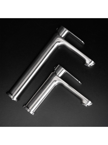 Baterie lavoar Rea Logan Nickel Periat montaj pe blat 295 mm PVD [6]
