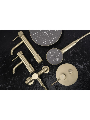 Baterie lavoar inalta Rea Lungo Stripe auriu periat  [11]