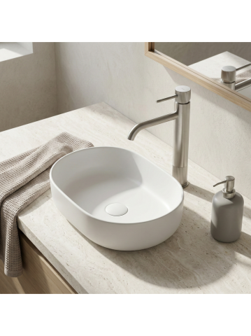 Baterie lavoar inalta Rea Lungo Stripe crom periat [6]