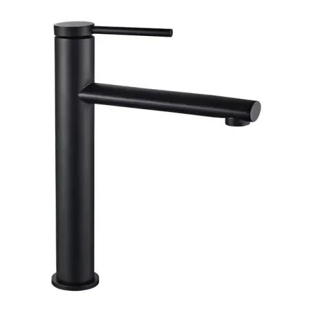 Baterii baie - Baterie lavoar inalta Rea Oval negru mat