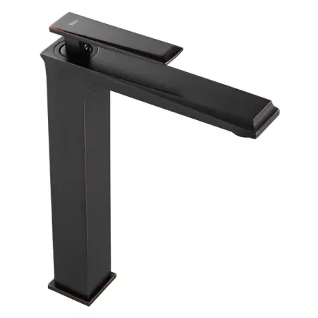Baterii baie - Baterie lavoar inalta Rea Romano Old monocomanda negru mat