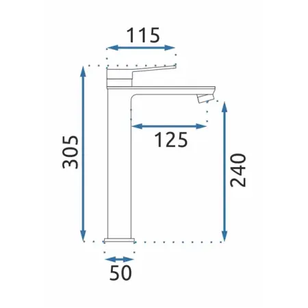 Baterie lavoar inalta Rea Viral negru - rose gold mat [2]