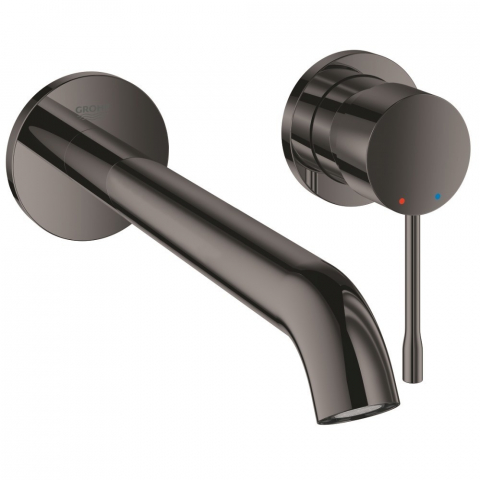 Baterii baie - Baterie lavoar incastrata antracit Grohe Essence, pipa 23 cm
