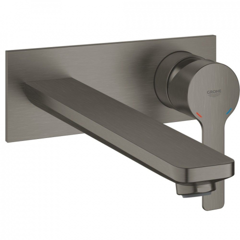 Baterii baie - Baterie lavoar incastrata antracit mat Grohe Lineare, pipa 20 cm