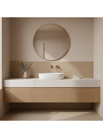 Baterie lavoar incastrata Rea Clif cupru periat [2]