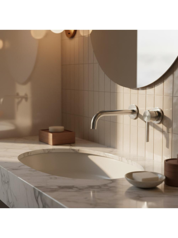 Baterie lavoar incastrata Rea Foster crom periat [2]