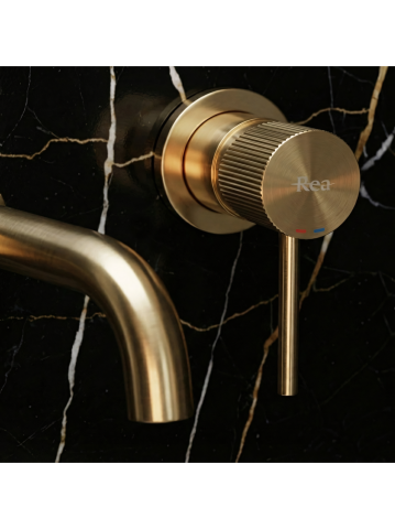 Baterie lavoar incastrata Rea Lungo Stripe auriu periat [1]