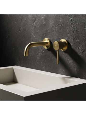 Baterie lavoar incastrata Rea Lungo Stripe auriu periat [4]