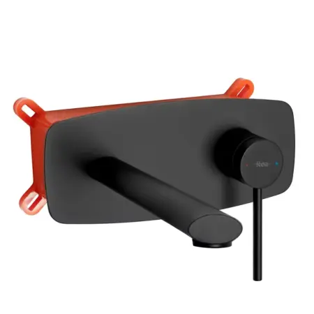Baterii baie - Baterie lavoar incastrata Rea Oval negru mat