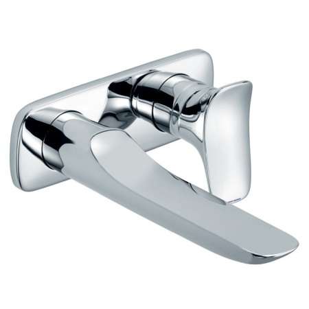 Baterii baie - Baterie lavoar Kludi, Amba, cu 2 treceri, pipa 18,6 cm, crom
