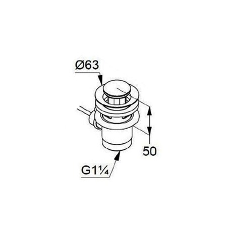 Baterie lavoar Kludi, Pure &amp; Easy, ventil metalic, H = 7 cm, crom [2]