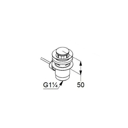 Baterie lavoar Kludi, Pure &amp; Solid, cu ventil metalic, H = 10 cm, crom [2]
