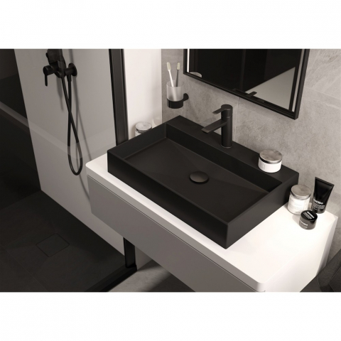 Baterie lavoar monocomanda negru Deante Arnika [1]