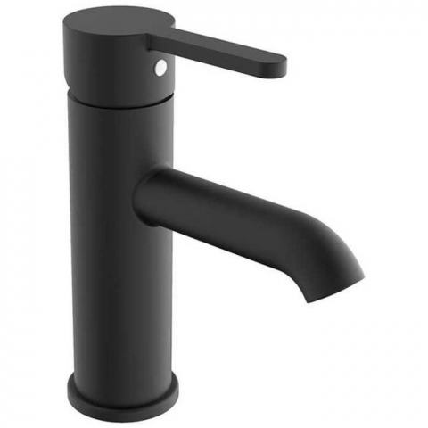 Baterii baie - Baterie lavoar neagra mat Roca Carelia Cold Start, H17 cm