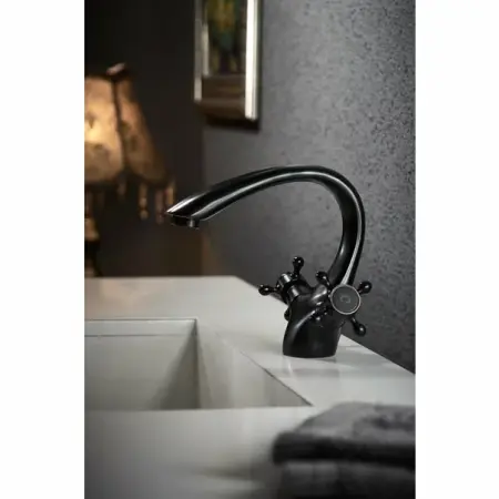 Baterie lavoar negru mat Rea Old Retro [5]