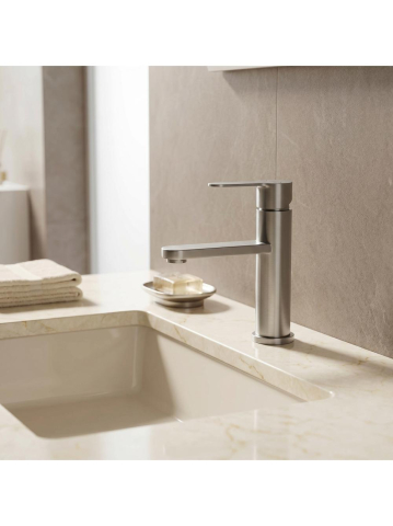 Baterie lavoar Rea Arcos Nickel Periat 185 mm montaj pe blat PVD alamă [4]
