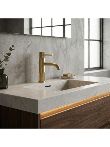 Baterie lavoar Rea Lungo Stripe auriu periat  [9]