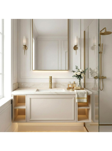 Baterie lavoar Rea Lungo Stripe auriu periat  [5]