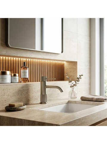 Baterie lavoar Rea Lungo Stripe crom periat [5]