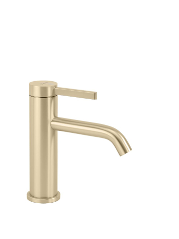 Baterii lavoar - Baterie lavoar Rea Rivo auriu periat 165mm montaj blat PVD alamă