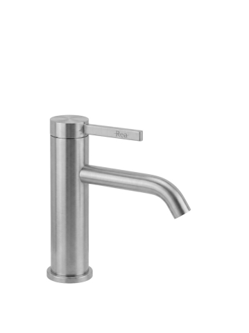 Baterie lavoar Rea Rivo Nickel Periat montaj blat H165mm pipa 100mm [8]