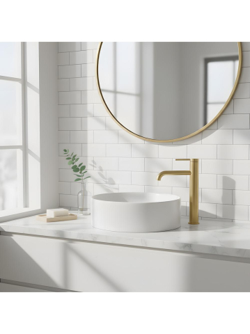 Baterie lavoar Rea Spot auriu periat  [3]