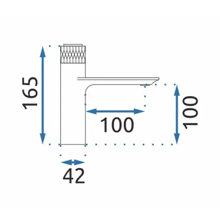 Baterie lavoar Rea Storm negru mat - auriu [1]