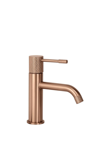 Baterii lavoar - Baterie pentru lavoar Rea Venti cupru periat pipa fixa 130mm inaltime 190mm