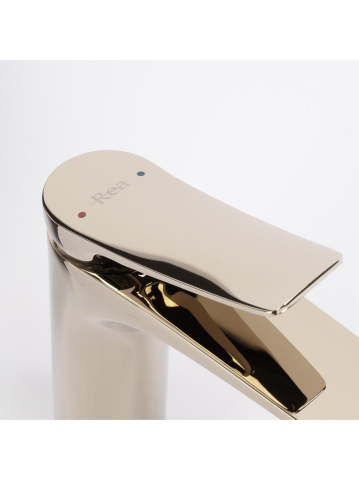 Baterie lavoar REA Vision auriu montaj pe blat 110mm PVD [7]