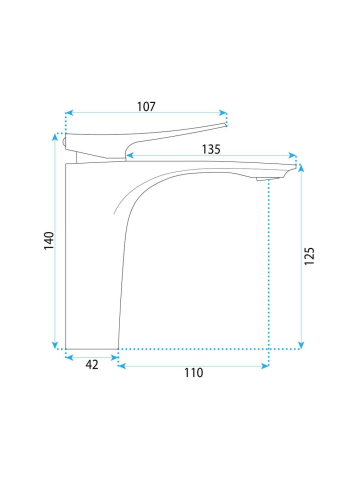 Baterie lavoar REA Vision finisaj titan periat montaj pe blat 110mm [9]