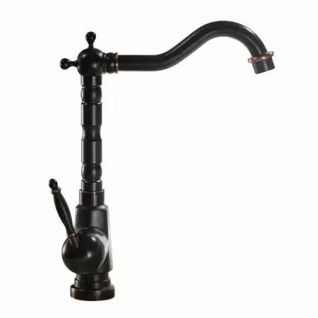 Baterii baie - Baterie lavoar retro negru mat Rea Bona