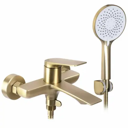 Baterii baie - Baterie monocomanda pentru cada auriu periat Rea Avalon