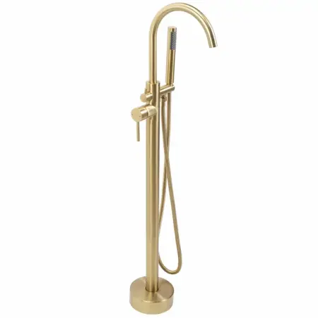 Baterii baie - Baterie monocomanda pentru cada freestanding auriu Rea Flores