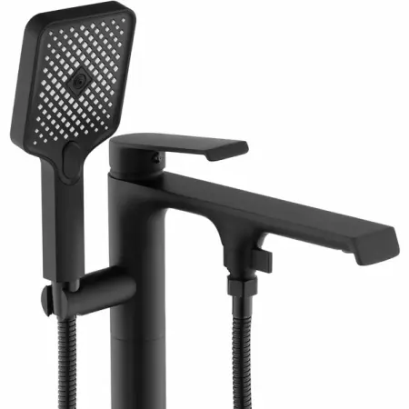 Baterie monocomanda pentru cada freestanding negru periat Rea Clark [1]