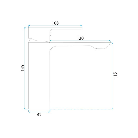 Baterie pentru baie Rea Drop cupru periat  [5]