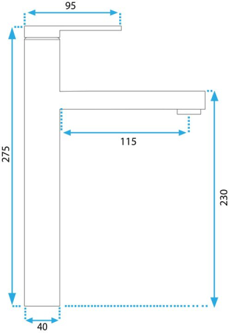 Baterie pentru baie Rea Pixel crom  [4]
