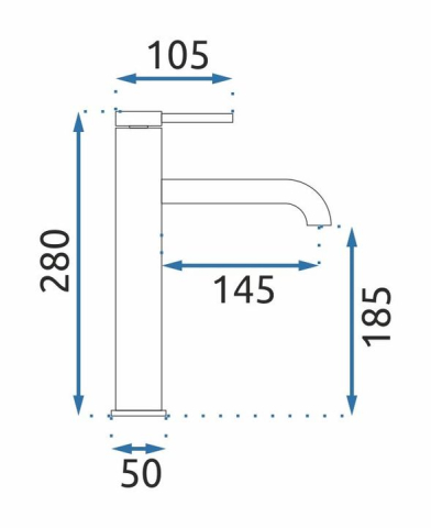 Baterie pentru baie Rea Spot cupru periat  [2]
