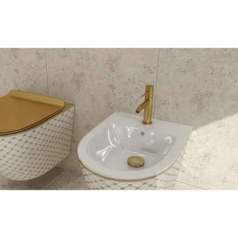Baterie pentru bideu LaVita, Verdi, fără ventil, brushed gold [1]