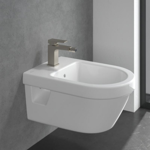Baterie pentru bideu Villeroy&Boch, Architectura Square, cu ventil cu tijă, brushed nickel [5]
