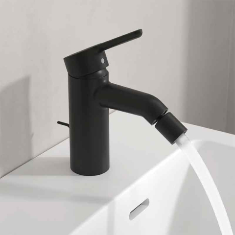 Baterie pentru bideu Villeroy&Boch, Skyla, cu ventil cu tijă, negru mat [2]