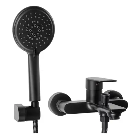 Baterii cada - Baterie pentru cada cu set de dus Rea Mayson negru mat