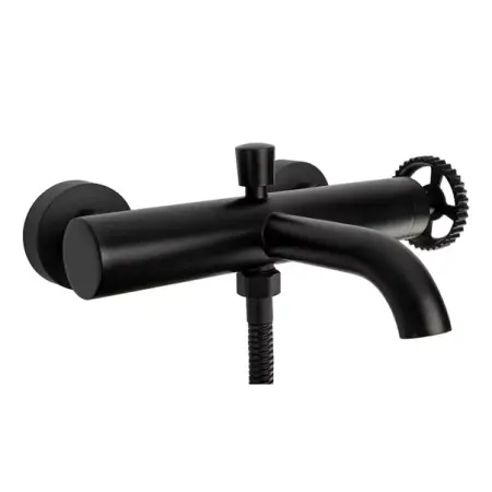 Baterie pentru cada cu set de dus Rea Vertigo negru mat [1]