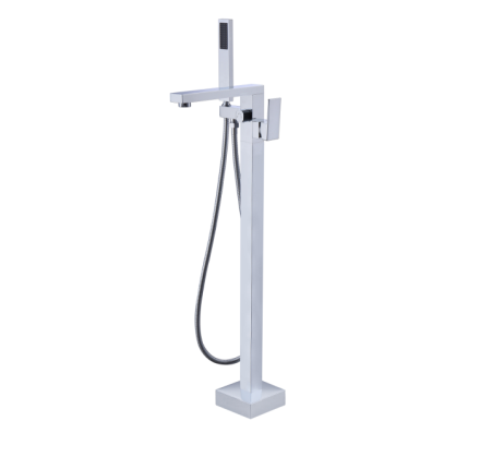 Baterii cada - Baterie pentru cada freestanding cu montaj pe pardoseala, alama, crom