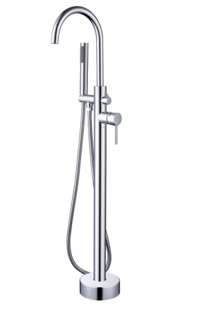 Baterii cada - Baterie pentru cada freestanding cu montaj pe pardoseala, alama, crom